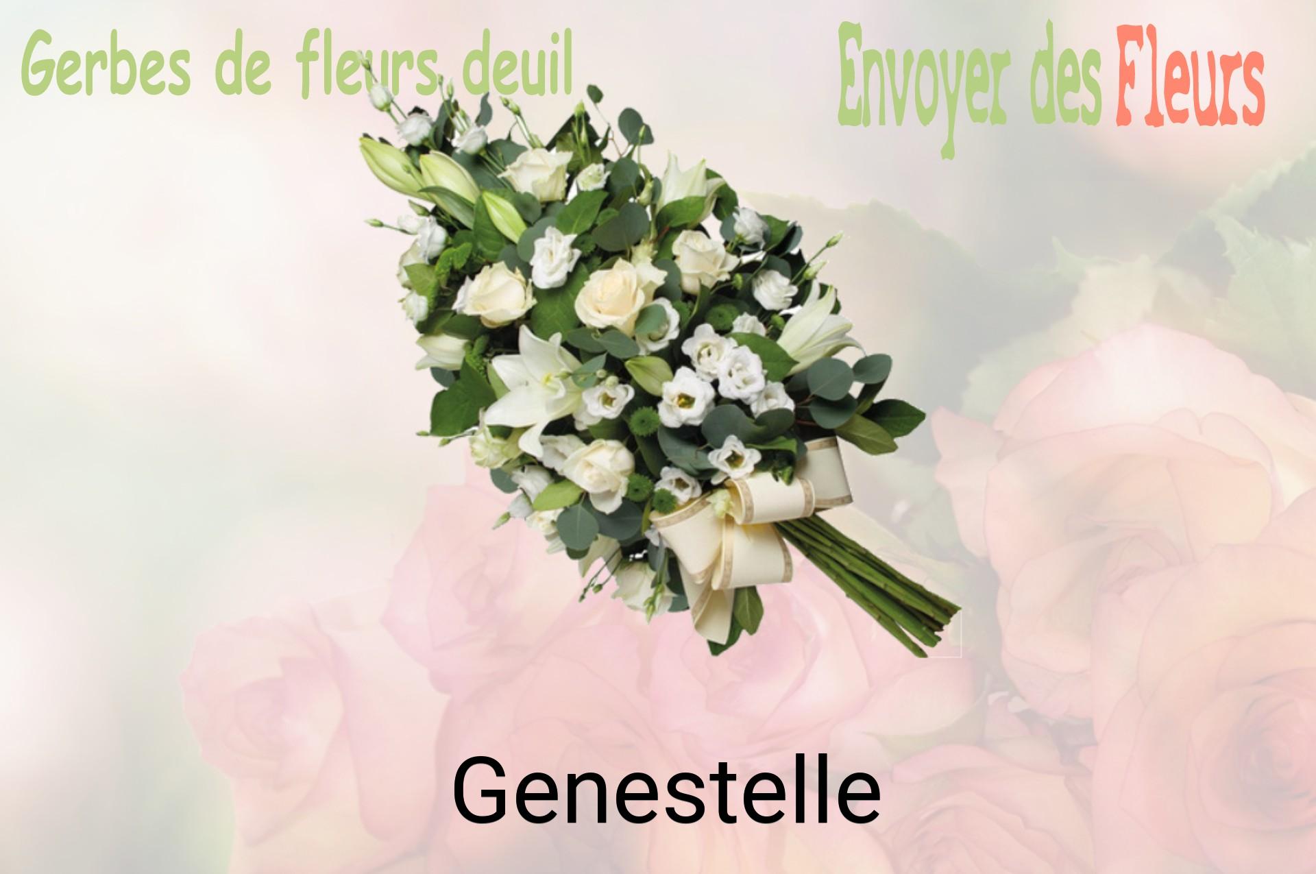 Gerbe de fleurs de deuil livrée à Genestelle